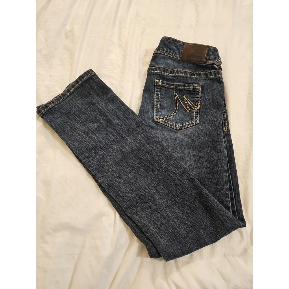 Maurices Women's Dark Wash Bootcut Jeans Size 12 Short Stretch Denim‎